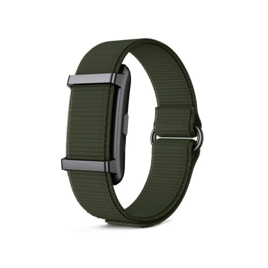 Ksix Vitalis Go Smartband, durata della batteria di 30 giorni, monitoraggio della salute, notifiche, resistenza all'acqua 5 ATM, 2 cinturini in nylon, verde e beige