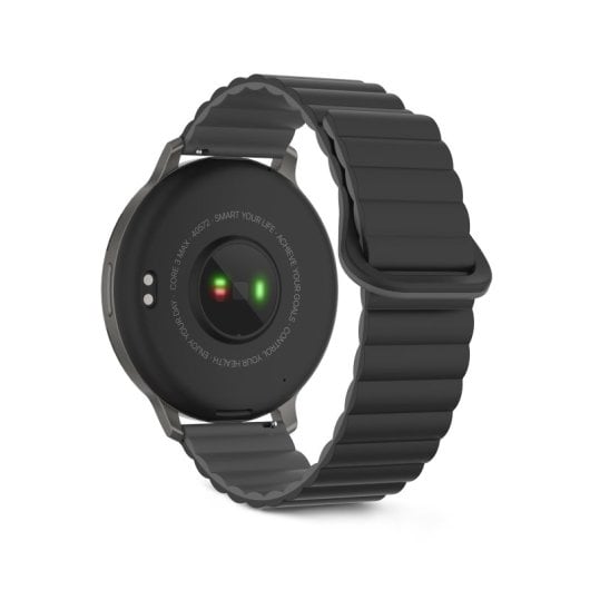 Smartwatch Ksix Core 3 Max Go, display AMOLED da 1,73", durata della batteria di 7 giorni, resistenza all'acqua IP68, cassa in lega di zinco nera, cinturino in silicone magnetico nero