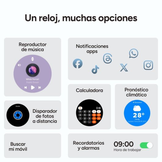 Smartwatch Ksix Core 3 Max Go, display AMOLED da 1,73", durata della batteria di 7 giorni, resistenza all'acqua IP68, cassa in lega di zinco nera, cinturino in silicone magnetico nero