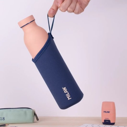 Milan 1918 - Custodia protettiva in neoprene per bottiglia isotermica da 0,59 l blu