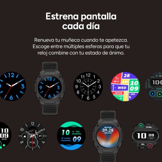 Ksix Zenthium Go Smartwatch, Amoled 1.32", Batería 30 Días, Ip68, Correa Silicona, Negro