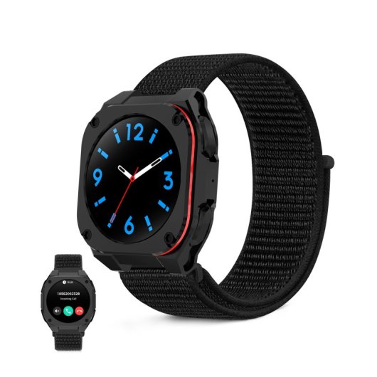 Ksix Zenthium Go Smartwatch, Amoled 1.32", Batería 30 Días, Ip68, Correa Silicona, Negro