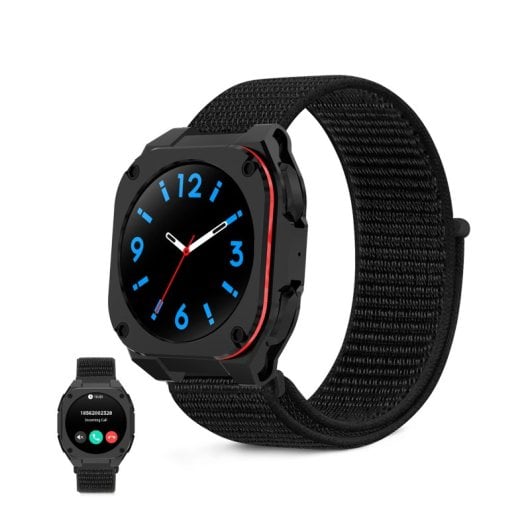Ksix Zenthium Go Smartwatch, Amoled 1.32", Batería 30 Días, Ip68, Correa Silicona, Negro