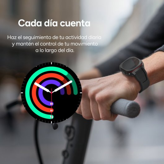 Ksix Zenthium Go Smartwatch, Amoled 1.32", Batería 30 Días, Ip68, Correa Silicona, Negro