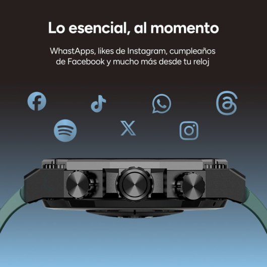 Ksix Titanium Go Bluetooth 55,5mm AMOLED Preto Correas Silicone e Aço IP67 SpO2 Pulsómetro
