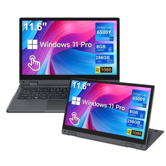 Portátil Vanwin R1166 11.6" Intel Pentium Gold 6500Y 8GB 256GB SSD UHD Graphics 615 Windows 11 Pro