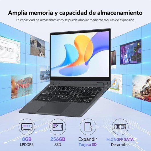 Portátil Vanwin R1166 11.6" Intel Pentium Gold 6500Y 8GB 256GB SSD UHD Graphics 615 Windows 11 Pro