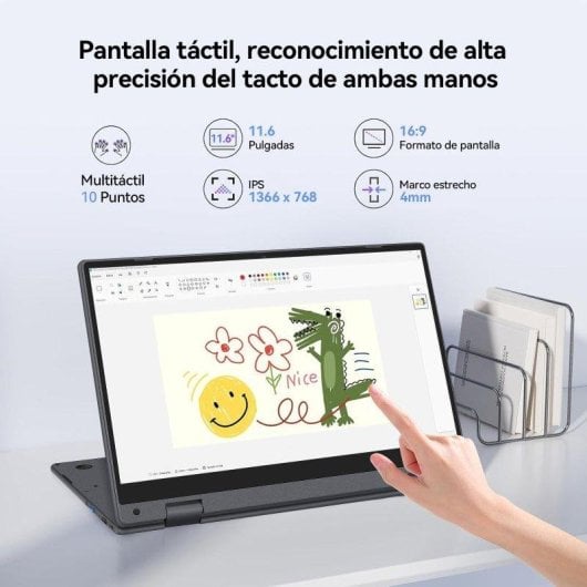 Portátil Vanwin R1166 11.6" Intel Pentium Gold 6500Y 8GB 256GB SSD UHD Graphics 615 Windows 11 Pro