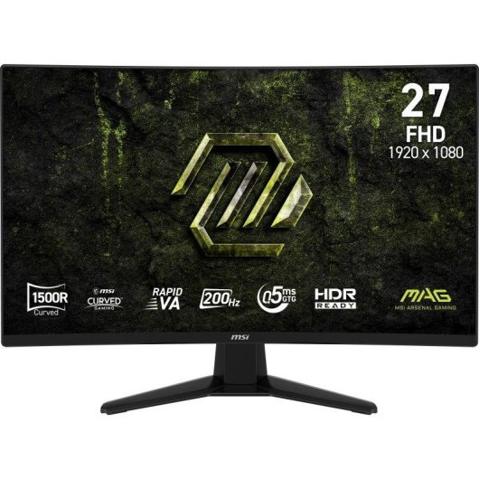 Monitor MSI MAG 274CF E20 27" FullHD 200Hz Rapid VA Curvo HDR Tiempo de respuesta 0,5 ms