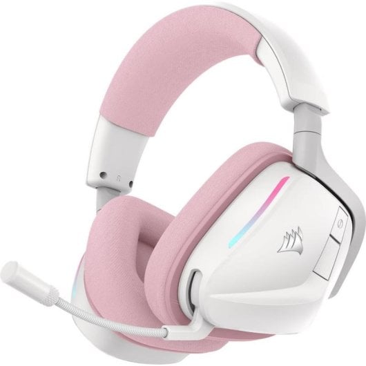 Auriculares Corsair Void V2 inalámbricos Bluetooth gaming con Dolby Atmos, micrófono y carga rápida rosa
