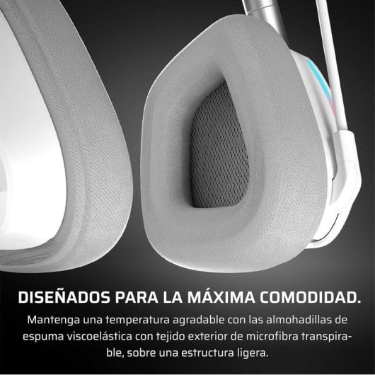 Auriculares Corsair Void V2 inalámbricos Bluetooth gaming con Dolby Atmos, micrófono y carga rápida rosa