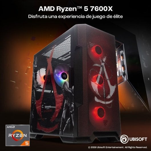 PcCom Ready AMD Ryzen 5 7600X / 32GB / 1TB SSD / RTX 5060 Ti 8GB - Assasin´s Shadow + Windows 11 Home