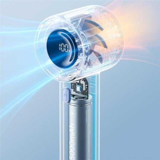 Handventilator JisuLife Life10 4000mAh Grau, tragbar, lange Laufzeit