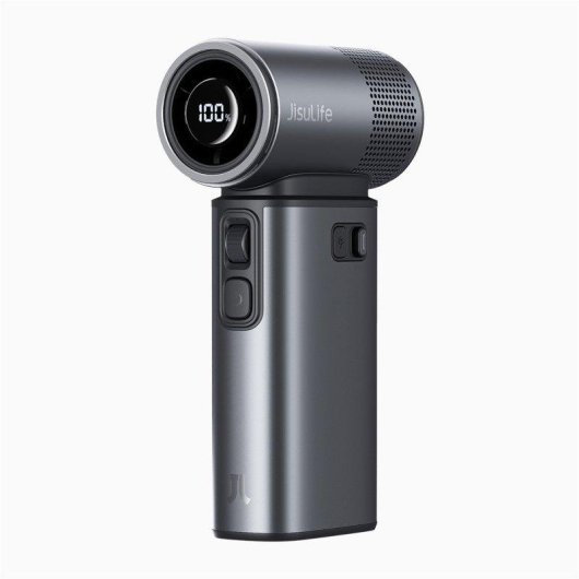 Ventilador portátil JisuLife Ultra2 9000 mAh gris metalizado con linterna LED
