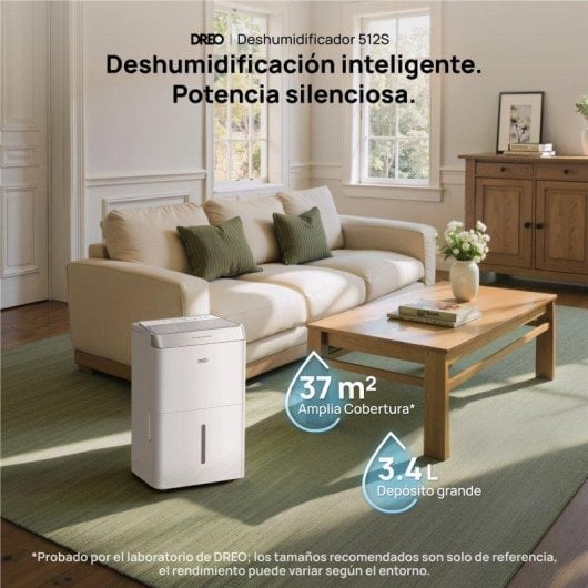 Deshumidificador Dreo Hdh002s 20L/dia Ultrasilencioso WiFi Pantalla Digital