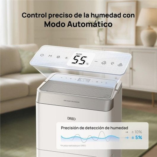 Deshumidificador Dreo Hdh002s 20L/dia Ultrasilencioso WiFi Pantalla Digital