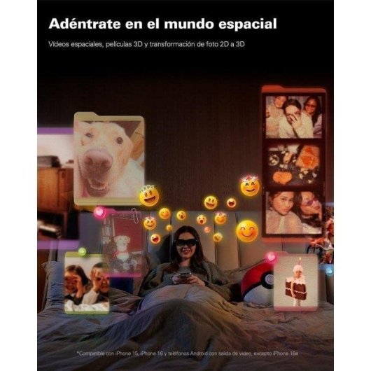 Gafas AR RayNeo Air 3s Realidad Aumentada Pantalla 201" FullHD 120 Hz micro-OLED