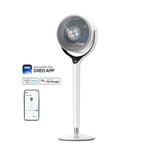 Ventilador de pie Dreo Turbopoly Fan 565s 36W 8,3 m/s RGB App Blanco