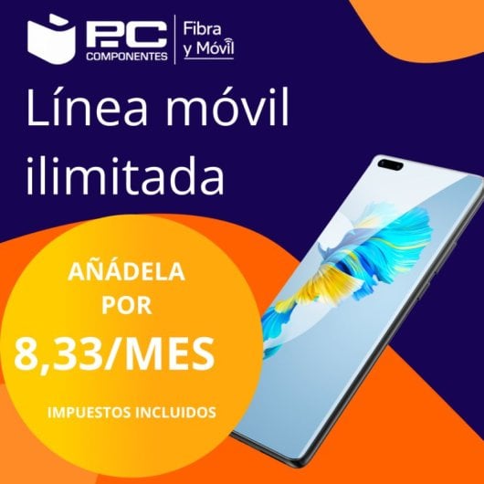 12 meses de línea móvil ilimitada 5G (6,66€ al mes)