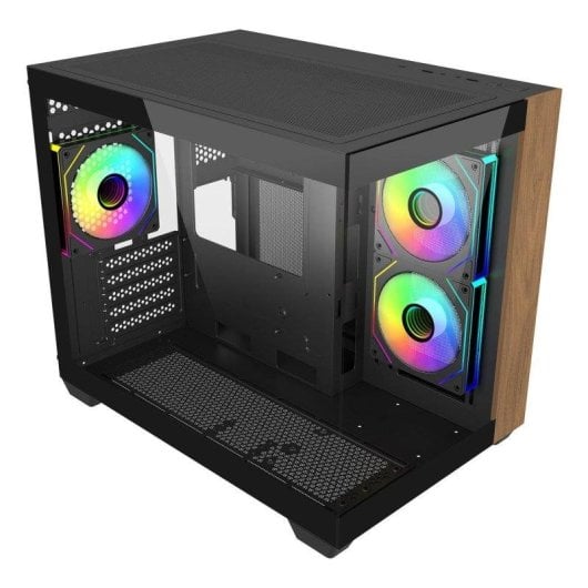 Boîtier Cooler Master Elite 481 Wood Mini Tower ITX mATX RGB Verre Trempé