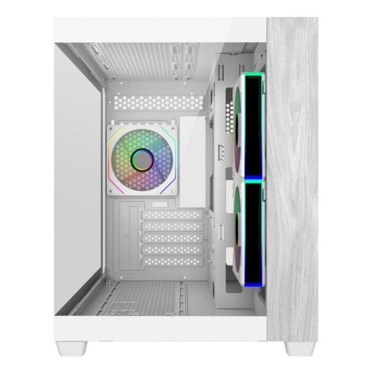 Caja PC Cooler Master Elite 481 Wood Mini Tower Blanco Vidrio Templado RGB