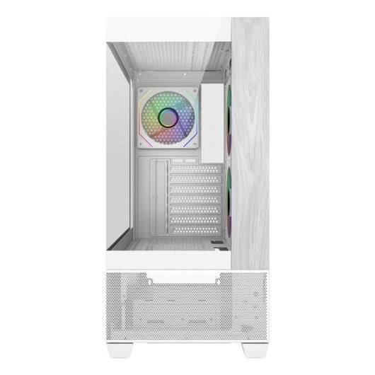 Caja Cooler Master Elite 690 Wood Blanco ATX Vidrio Templado RGB Gaming