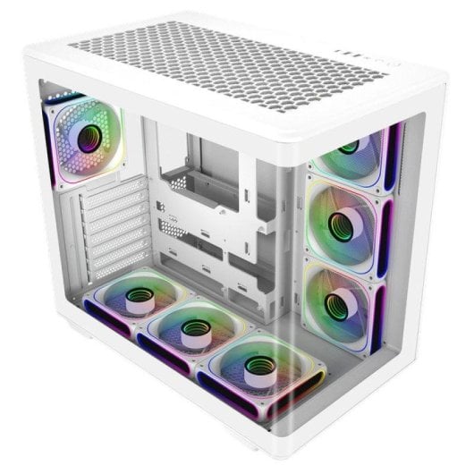 Boîtier PC Cooler Master E600-WGNN-S02 Midi Tower Verre Trempé RGB Blanc