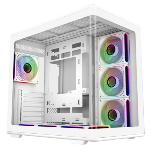 Boîtier PC Cooler Master E600-WGNN-S02 Midi Tower Verre Trempé RGB Blanc