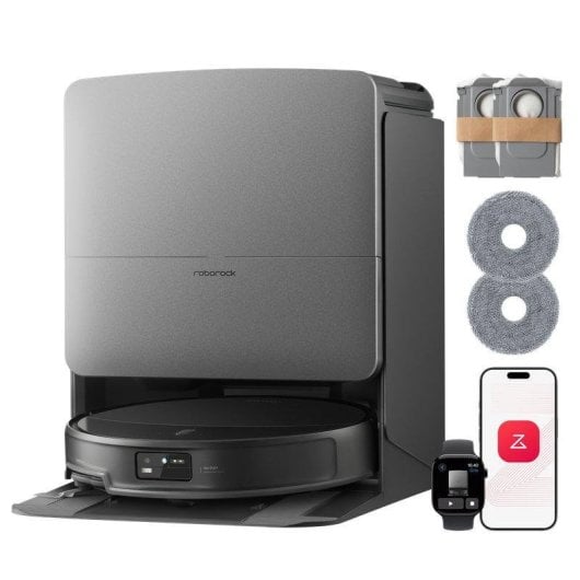 Robot Aspirador y Fregasuelos Roborock Saros 20 Set con Autovaciado Navegación 3D StarSight 2.0 Potencia HyperForce Cáma