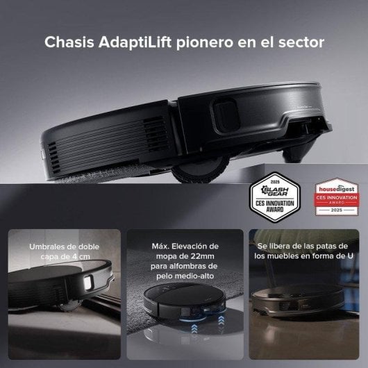 Robot Aspirador y Fregasuelos Roborock Saros 10R Set con Autovaciado Navegación 3D 22.000 Pa con Cámara y Brazo