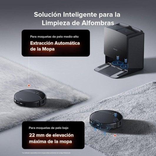 Robot Aspirador y Fregasuelos Roborock Saros 10R Set con Autovaciado Navegación 3D 22.000 Pa con Cámara y Brazo
