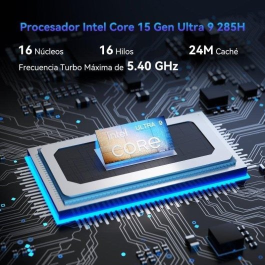 Mini PC GEEKOM IT15 Intel Core Ultra 9 285H 32GB 1TB SSD Gráficos Integrados Windows 11 Pro IA Wi-Fi 7