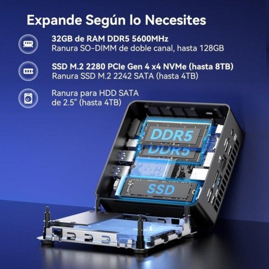 Mini PC GEEKOM IT15 Intel Core Ultra 9 285H/32GB/1TB SSD/Intel Graphics/Windows 11 Pro/Wi-Fi 7