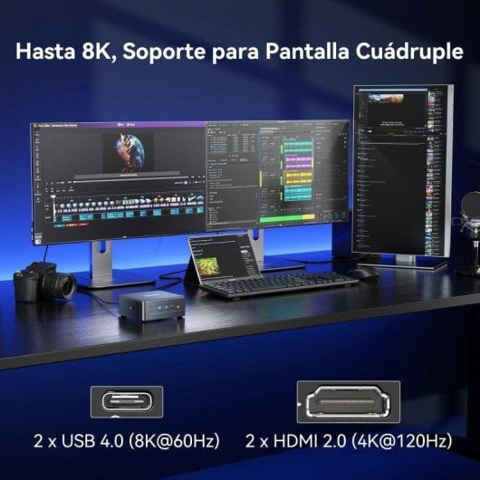 Mini PC GEEKOM IT15 Intel Core Ultra 9 285H 32GB 1TB SSD Gráficos Integrados Windows 11 Pro IA Wi-Fi 7