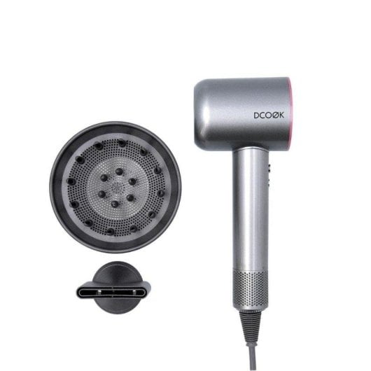 Secador de Pelo Iónico Dcook Gallery 1600W 3 Temperaturas 3 Velocidades con Accesorios Gris