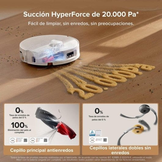 Robot Aspirador y Fregasuelos Roborock Qrevo Curv 2 Flow con Autovaciado Navegación LiDAR 20.000 Pa Control por Voz IA C