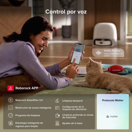 Robot Aspirador y Fregasuelos Roborock Qrevo Curv 2 Flow con Autovaciado Navegación LiDAR 20.000 Pa Control por Voz IA C