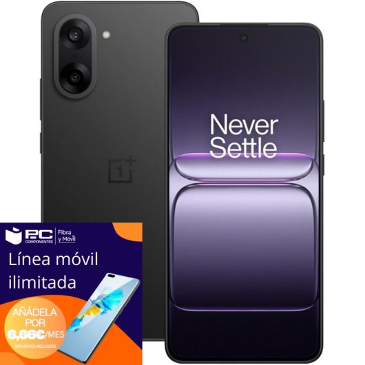 Smartphone OnePlus Nord CE5 5G 8GB 256GB 6.77" AMOLED 120Hz 50MP 5200mAh 80W Black Infinity + 12 meses de línea móvil ilimitada 5G