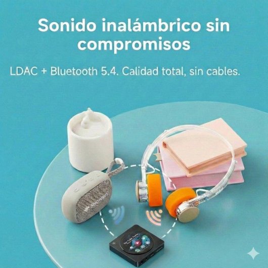FiiO SnowSky Disc Leitor Musical Hi-Res Dual DAC Bluetooth LDAC MicroSD 2TB Preto