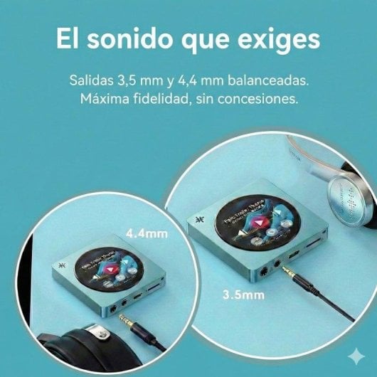 Reproductor Música FiiO SnowSky DISC Dual DAC Bluetooth LDAC Azul
