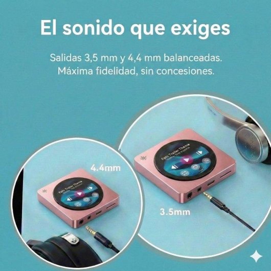 Lettore Musicale Portatile Hi-Res FiiO SnowSky DISC Dual DAC Bluetooth LDAC 2TB Rosa