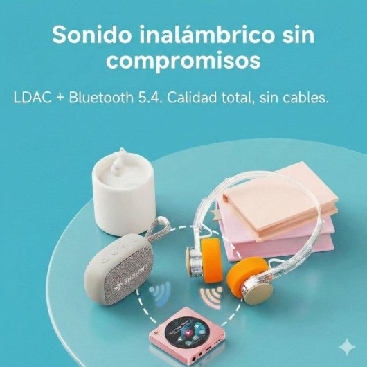 Lettore Musicale Portatile Hi-Res FiiO SnowSky DISC Dual DAC Bluetooth LDAC 2TB Rosa