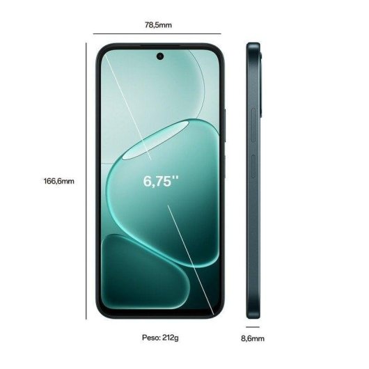 OPPO A6 4G 6GB 6.75" 256GB Negro cámara dual