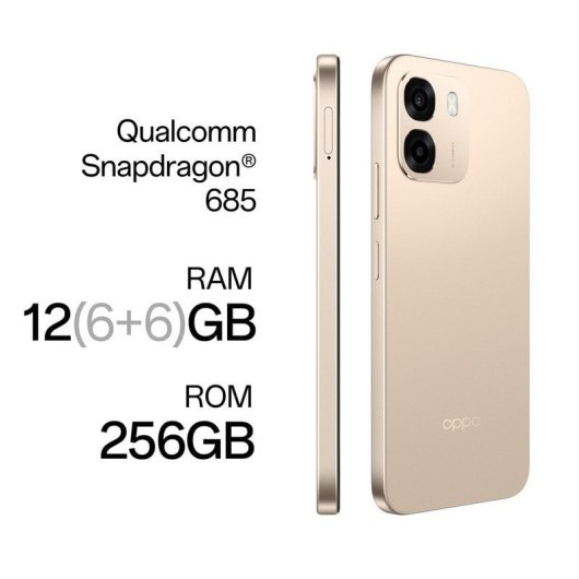 OPPO A6 4G 6GB 256GB 6.75" Aurora Gold + Cargador 45W + Auriculares Buds 3