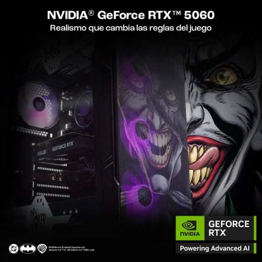 PcCom Lite AMD Ryzen 5 8400F / 16GB / 1TB SSD / RTX 5060 8GB - Joker II V2 / Windows 11 Home