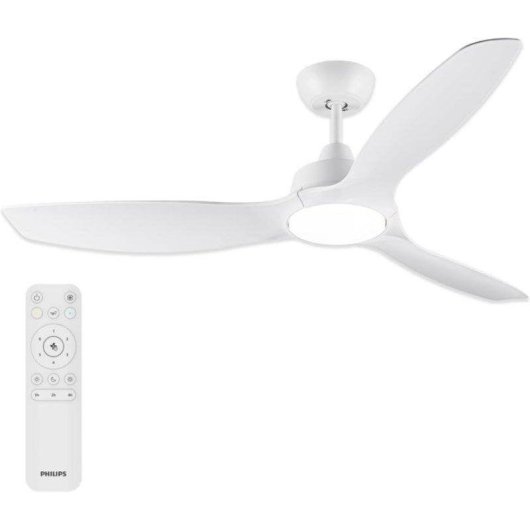 Deckenventilator mit Licht Philips Olas 35W 132cm 6 Stufen LED Leise Fernbedienung