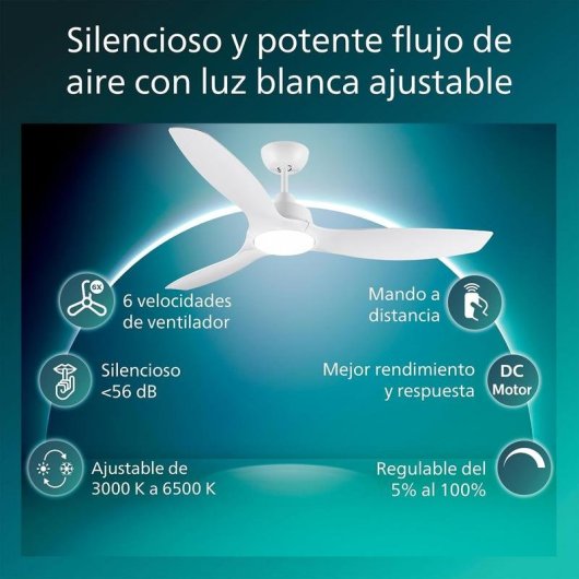 Deckenventilator Philips Olas 132 cm LED 2650 lm dimmbar Fernbedienung