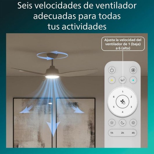 Deckenventilator Philips Olas 132 cm LED 2650 lm dimmbar Fernbedienung