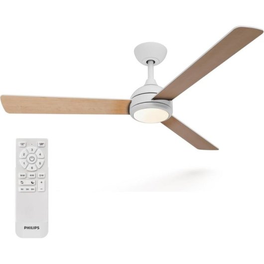 Ventilatore da soffitto Philips Civx 132 cm LED 2500 lm dimmerabile telecomando bianco