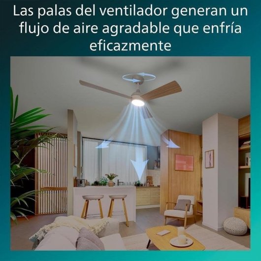 Ventilateur de plafond Philips Civx 132 cm LED 2500 lm télécommande blanc